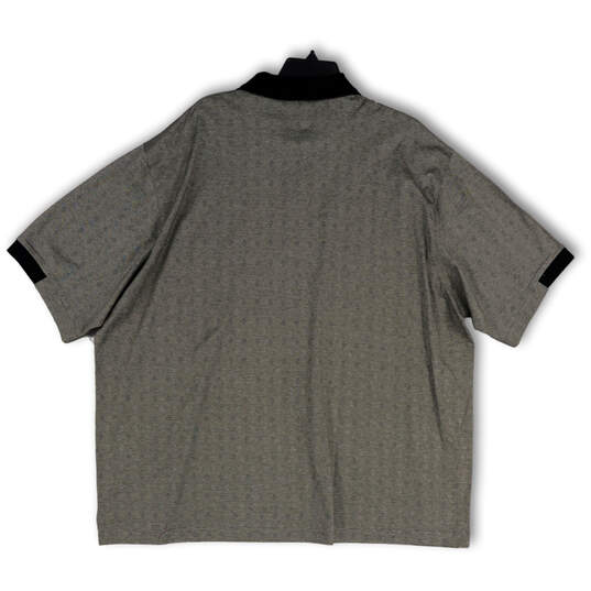 NWT Mens Gray Geometric Short Sleeve Spread Collar Polo Shirt Size XXL/XXG image number 2
