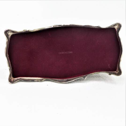 Godinger Silver Plated  Jewelry Box With Red Velvet Lining image number 4