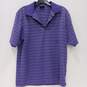 Nike Golf Men's Dry-Fit Purple Pinstripe Polo Shirt Size S image number 1