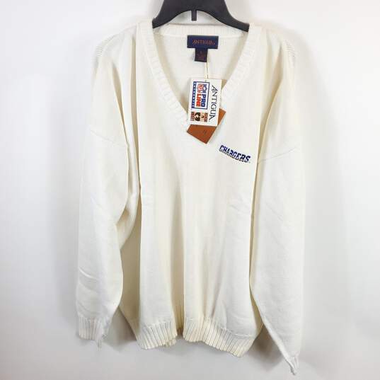 Antigua Women White NFL Chargers Sweater XL NWT image number 1