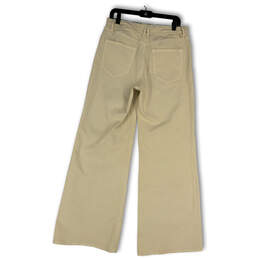 Womens Beige Denim Medium Wash Stretch Pockets Wide-Leg Jeans Size 12/31 alternative image