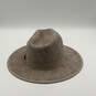 Mens Brown Wide Brim Pinched Crown Fashionable Fedora Hat Size XL image number 2