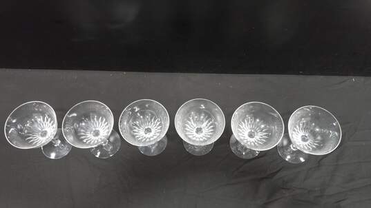 Bundle of 6 Clear Crystal Wine Glasses image number 3