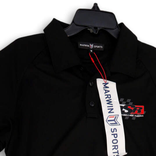 NWT Mens Black DSR Tony Schumacher Racing-NHRA Short Sleeve Polo Shirt Sz M image number 3