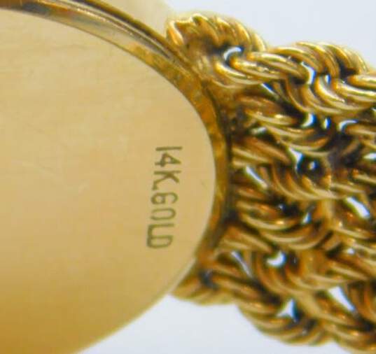 Ladies 14K Yellow Gold Cyma Swiss Quartz Rope Chain Wrist Watch 27.3g image number 4