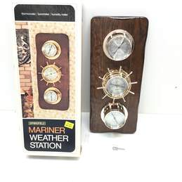 Springfield Mariner Weather Station Trio Barometer Thermometer Humidity Meter