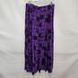 VTG Carole Little WM's 100% Rayon Purple Pattern Flare Blouse & Skirt Size 12 image number 1