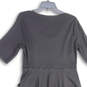 Womens Purple Scoop Neck Short Sleeve Pullover A-Line Dress Size Large image number 4