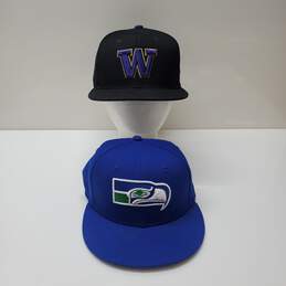 2x Seahawks + Washington Huskies Fitted Hat