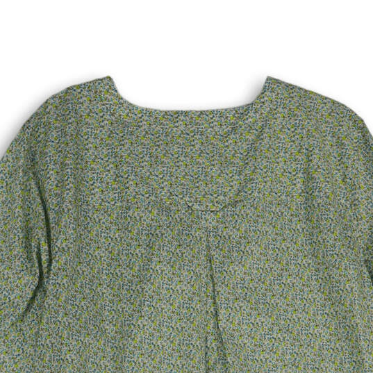 NWT Womens Blue Green Printed Long Sleeve Button-Up Shirt Size 2X image number 4
