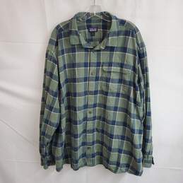 Patagonia Organic Cotton Long Sleeve Full Button Up Shirt Size 3XL