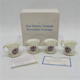Danbury Mint Shirley Temple Teacup Set of Four with Saucers IOB