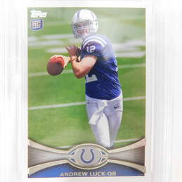 2012 Andrew Luck Topps SP Variation Rookie Graded GMA Gem Mint 10 Colts alternative image