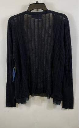 NWT Simply Vera Vera Wang Womens Black Long Sleeve Open Cardigan Sweater Size L alternative image