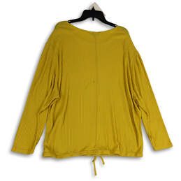 Womens Yellow Long Sleeve Round Neck Pullover Blouse Top Size 22/24 alternative image