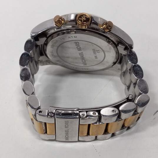 Women's Michael Kors Bradshaw Chronograph Two-Tone Watch MK5855 image number 4