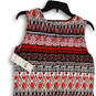 NWT Womens Red Black Sleeveless Round Neck Pullover Shift Dress Size M image number 4