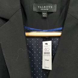 Women's Talbots Black 2-Button Blazer Size 14WP NWT alternative image