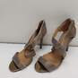 COACH Halsey Gray Leather Sandal Pump Heels Shoes Size 6 B image number 4