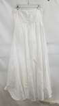Lulus Pristine Love White Taffeta Zip-Up Maxi Dress Women's Size XL Wedding image number 1