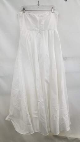 Lulus Pristine Love White Taffeta Zip-Up Maxi Dress Women's Size XL Wedding