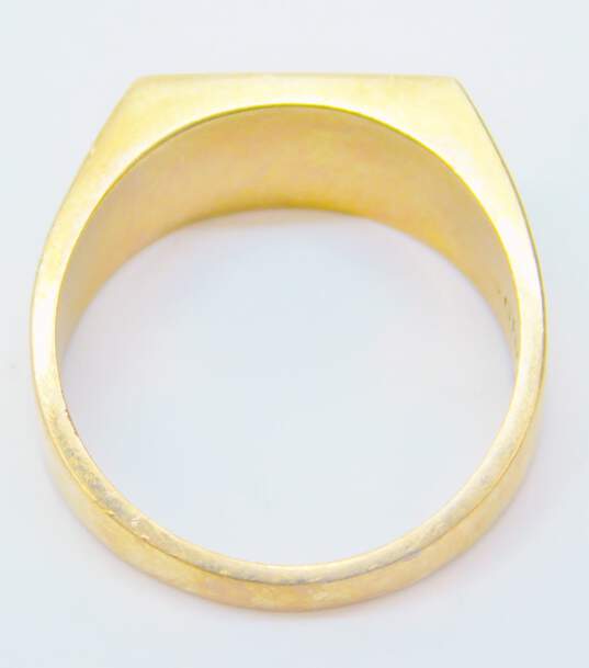Men's VNTG 10K Yellow Gold '86 Monogrammed Ring 12.1g image number 3