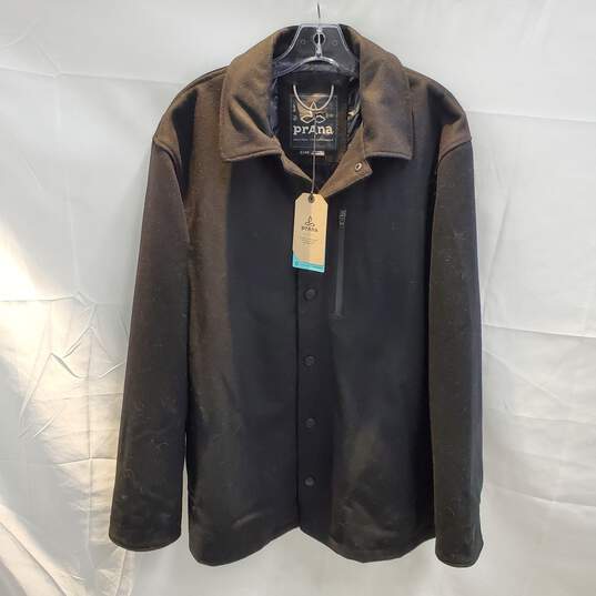 Prana Recycled Wool Blend Black Daemon Peacoat NWT Men's Size XL image number 1