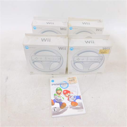 4 Nintendo Wii Wheels and Mario Kart image number 1