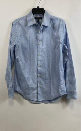 Banana Republic Mens Blue White Striped Long Sleeve Button-Up Shirt Size Small