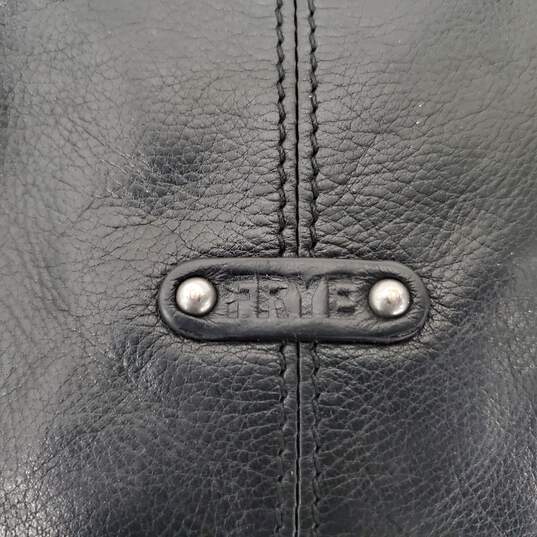 The Frye Company Black Leather Top Handle Shoulder Bag Satchel image number 10
