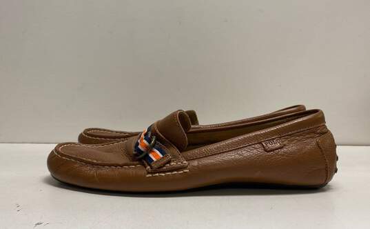 Polo Ralph Lauren Willem Brown Leather Slip On Driving Loafers Men's Size 12 image number 1