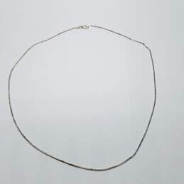 14K White Gold 1mm Chain Necklace 5.4g