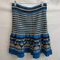 Stretch knit fair isle print sweater trumpet skirt size small image number 1