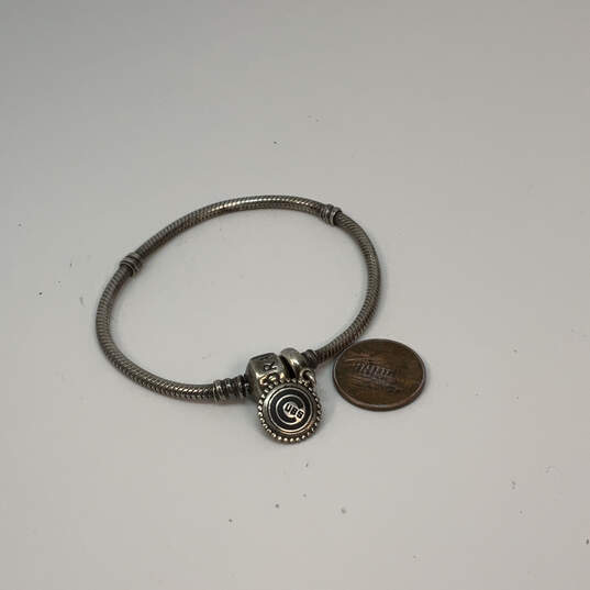 Designer Pandora S925 Sterling Silver Snake Chain Dangle Charm Bracelet image number 3
