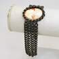 Amedeo Carved Shell Cameo Black Multi Chain Bracelet 36.3g image number 2