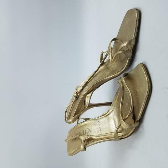 Prada Slingback Sandal Women's Sz 8.5 Metallic Gold image number 3
