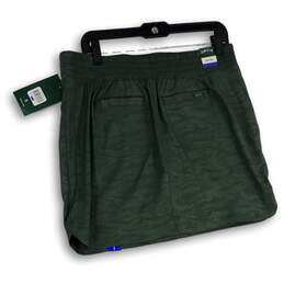 NWT Womens Green Camouflage Zip Pockets Pull-On Travel Skort Skirt Size L alternative image