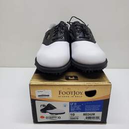 Men's Foot Joy GF: II Golf Shoes White/Black Size 10 Medium, Used
