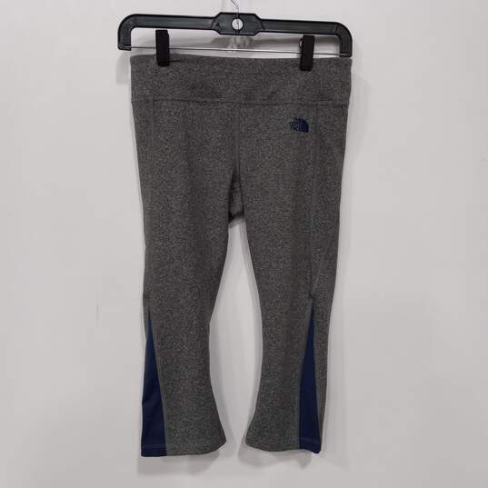 The North Face Women's Flare Bottom Grey With Blue Mesh Leggings Size S image number 1