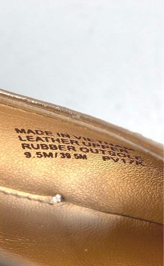 Michael Kors Antoinette Metallic Embossed Leather Heels Soft Pink 9.5 image number 7