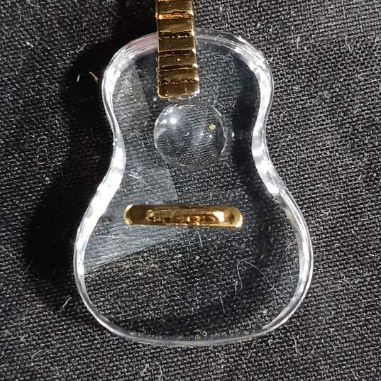 Crystal Memories Finest Austrian Crystal Guitar Miniature In Box image number 5