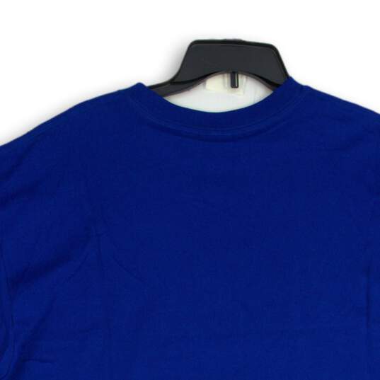 NWT Adidas Mens Blue Crew Neck Short Sleeve Pullover T-Shirt Size Large image number 4