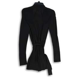 NWT Ann Taylor Womens Black Long Sleeve Belted Open Front Cardigan Sweater Sz S alternative image