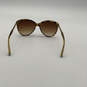 Womens Brown Tortoise Full-Rim Oversized Cat-Eye Sunglasses With Case image number 3