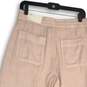 NWT Womens Pink Flat Front Slash Pocket Wide-Leg Drawstring Cropped Pants Size 8 image number 4