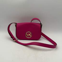 NWT Michael Kors Womens Samira Pink Adjustable Strap Flap Crossbody Bag Purse