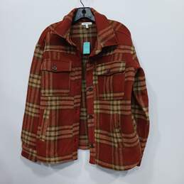 Maurices Women's Plaid Red/Yellow Coat SIze M W/Tags