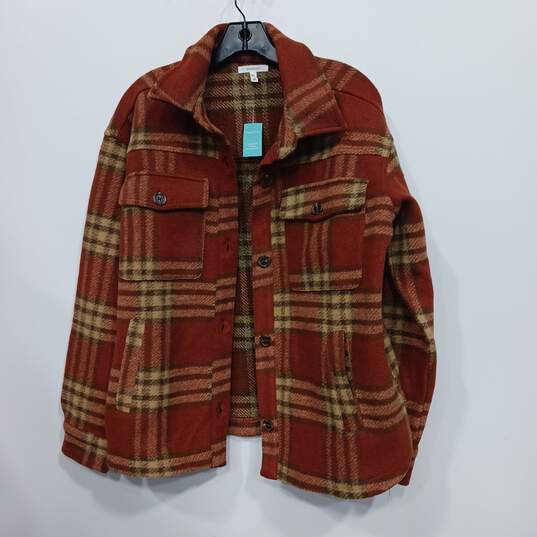 Maurices Women's Plaid Red/Yellow Coat SIze M W/Tags image number 1