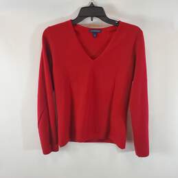Land's End Women Red Cashmere Sweater S