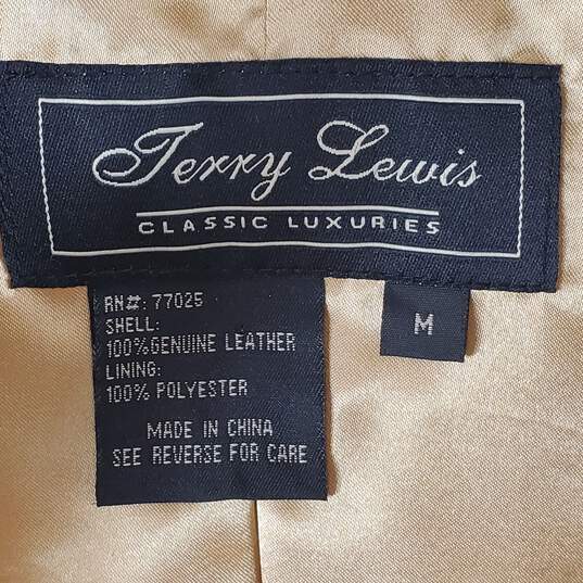 Buy the Terry Lewis Women's Tan Leather Jacket M | GoodwillFinds